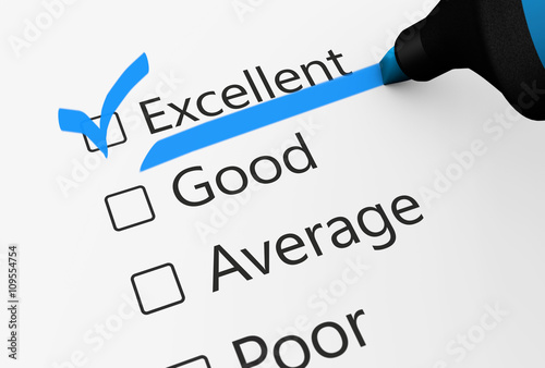 Fotografía Excellent Quality Customer Checklist Survey