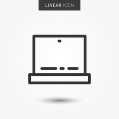 Fototapete - Laptop icon vector illustration. Isolated laptop computer symbol.
