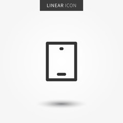Fototapete - Smartphone icon vector illustration. Mobile phone creative line concept.
