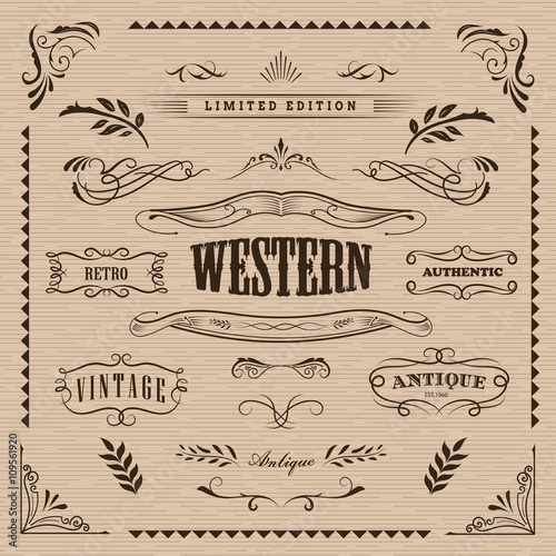 Western Frame Hand Drawn Banners Vintage Badge Vector Buy This Stock Vector And Explore Similar Vectors At Adobe Stock Adobe Stock