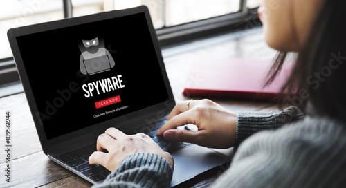 Fotomural Scam Virus Spyware Malware Antivirus Concept