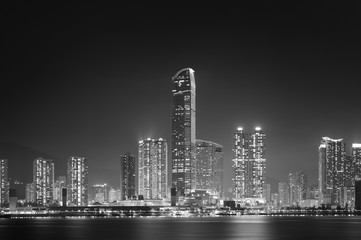  Skyline of Hong Kong City at night