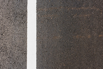 white line on the new road