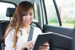 © zhu difeng - young beautiful asian girl in car