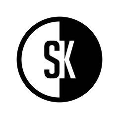 INITIAL CIRCLE HALF LOGO SK