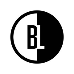 INITIAL CIRCLE HALF LOGO BL