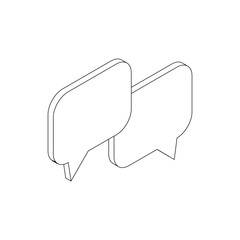 Poster - Speach bubles icon, isometric 3d style