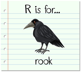 Poster - Flashcard letter R is for rook