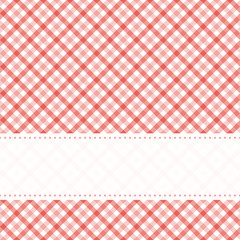 Poster - checkered table cloth pattern with banner