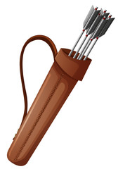 Wall Mural - Archery arrows in brown bag