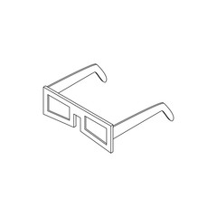 Wall Mural - 3D glasses icon, isometric 3d style