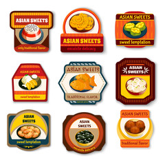 Sticker - Asian Sweets Dishes Set