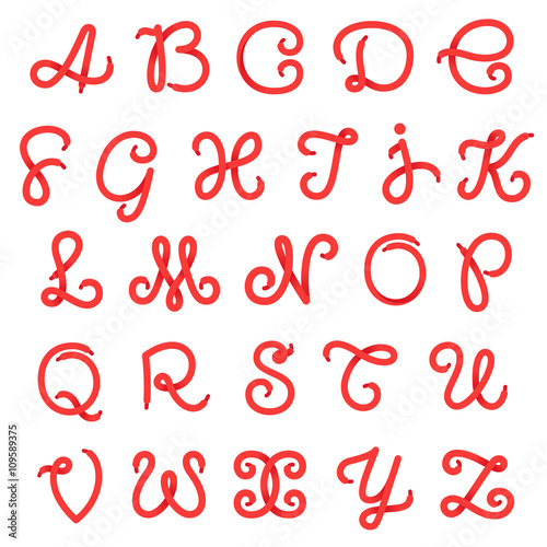 Photographie Shoe lace alphabet letters