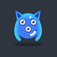 Sticker - Blue Alien With Pointy Ears