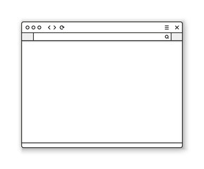 Aufkleber - Opened browser window template. Past your content into it