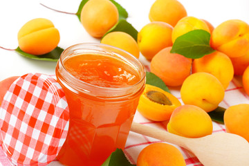 Canvas Print - Jar of apricot jam