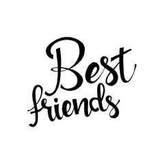 best friends hand drawn lettering
