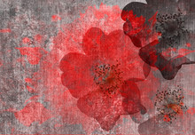 Modern Graphic Digital Floral Art Design