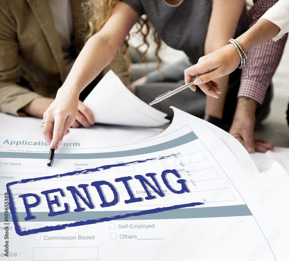 Pending File Form Pending Application Form Document Reply Concept Stock Photo | Adobe Stock