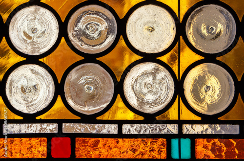 Naklejka ścienna multicolored stained glass window with circural blocks