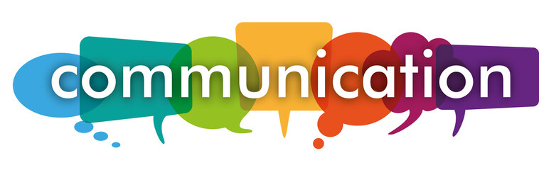 Wall Mural - colored speech bubbles header communication