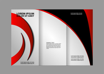 Three fold business brochure template, corporate flyer or cover design
