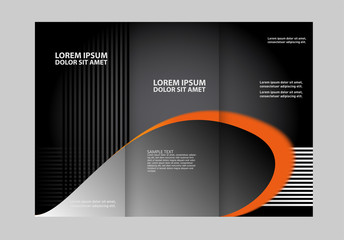 Professional Business Trifold Brochure, Template or Flyer design with free space for your image.
