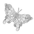 Zentangle stylized butterfly. 
