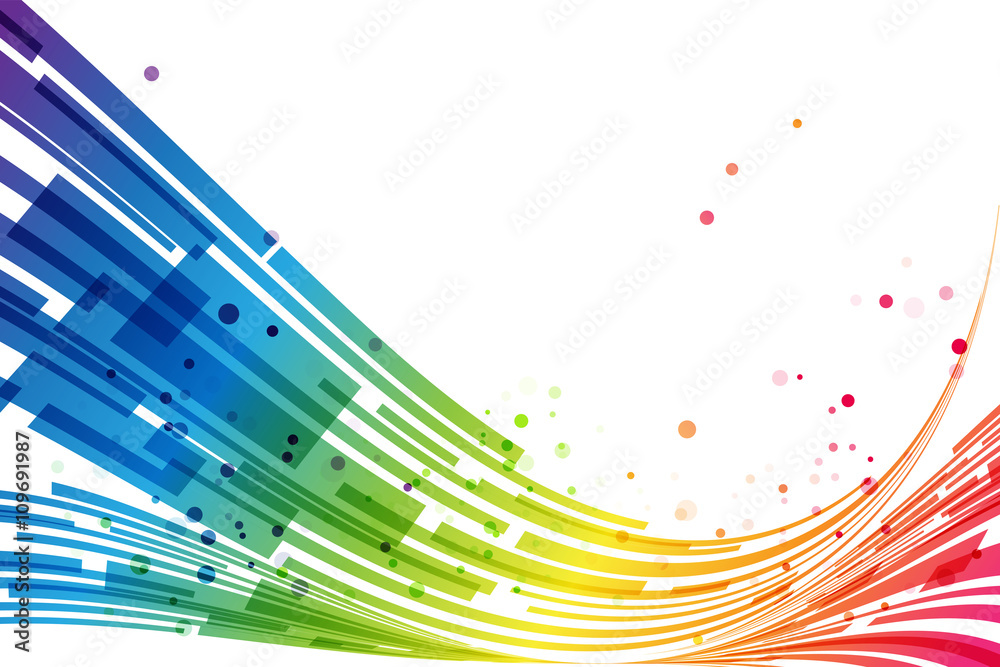 Abstract stripes rainbow on a white background Stock Vector | Adobe Stock