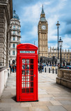 Fototapeta Big Ben - Telefonzelle in London