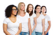 © Syda Productions - group of happy different women in white t-shirts