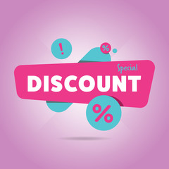 Wall Mural - special discount advertisement promo banner flat abstract isolated vector illustration