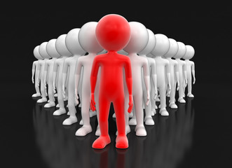 Poster - Human character. Image with clipping path.
