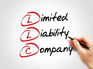 Poster - LLC - Limited Liability Company, acronym business concept