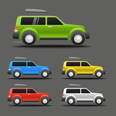 Poster - Different color cars vector illustration