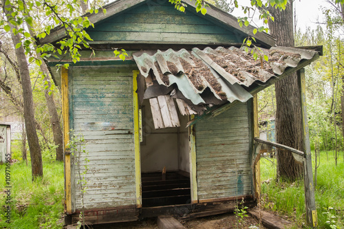 Old Ruined Wooden Tourist Cabins Buy This Stock Photo And