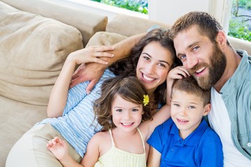 Wall Mural - Portrait of happy family