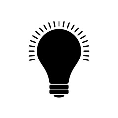 Wall Mural - Light bulb icon. Lamp vector illustration. Idea concept