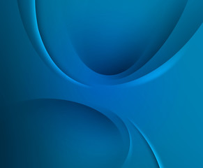Poster - Blue vector Template Abstract background with curves lines and shadow. For flyer, brochure, booklet, websites design