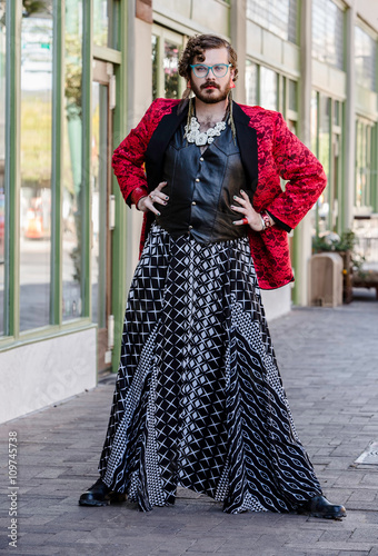 Gender Fluid Man In Flamboyant Drag Buy This Stock Photo And Explore Similar Images At Adobe Stock Adobe Stock