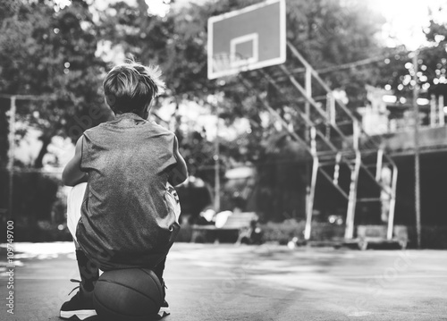 Fotografía Jugador de baloncesto atleta Ejercicio Deporte Estadio Concept