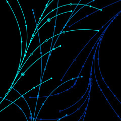Aufkleber - Wire grid made of connected dots