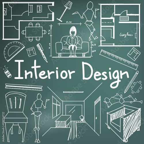 Interior Design And Building Blueprint Profession And