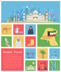 Wall Mural - Kuwait Icons Set