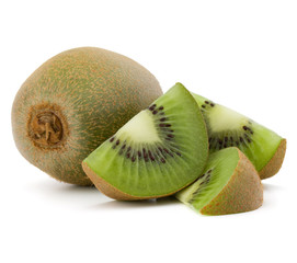 Sliced Kiwi fruit isolated on white background cutout