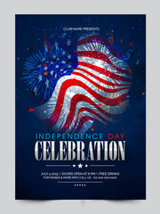 Wall Mural - Pamphlet, Banner or Flyer for 4th of July.