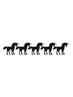 row pattern design unicorn pink horse outline silhouette shadow symbol logo stallion