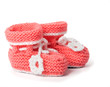 pink knitted baby booties