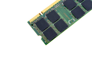 closeup details of computer memory (RAM)