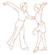 Children dancing couple